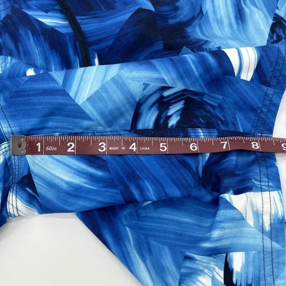 Nike Swimming Trunks Shorts Men's Swim XXL Blue Geometric Mesh‎ Lined - Picture 11 of 12